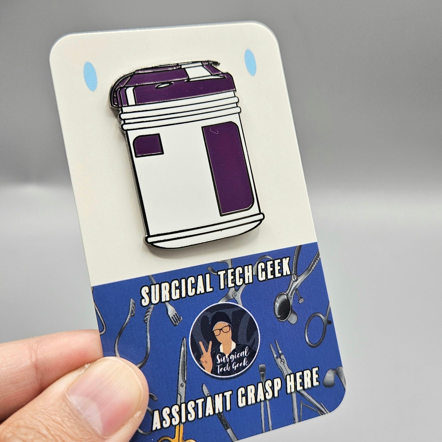 Purple Wipe Pin