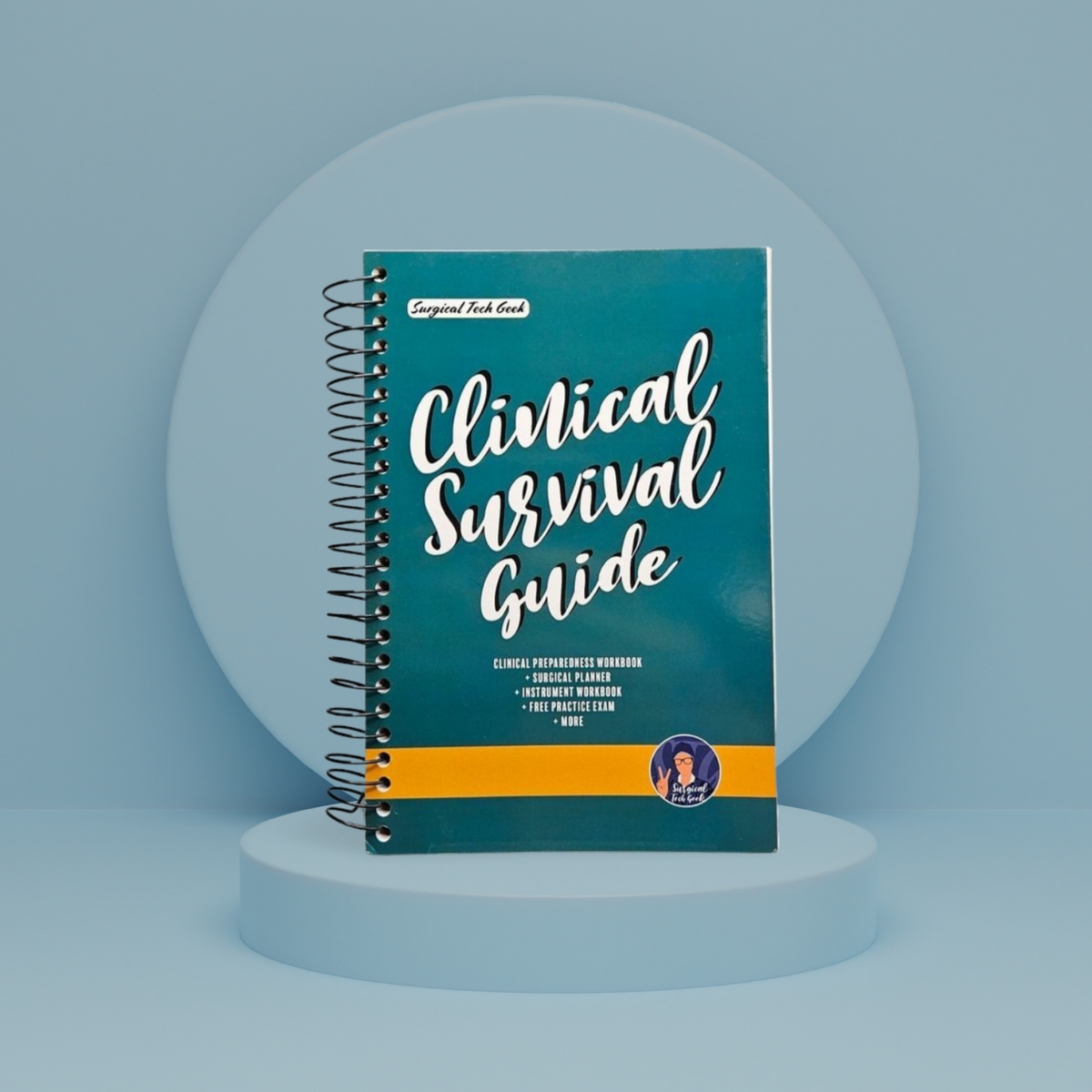 Surgical Tech Geek Clinical Survival Guide spiral-bound workbook