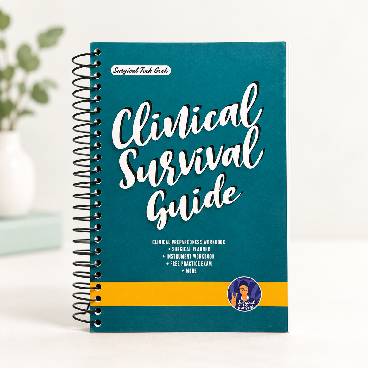 Surgical Tech Geek Clinical Survival Guide spiral-bound workbook